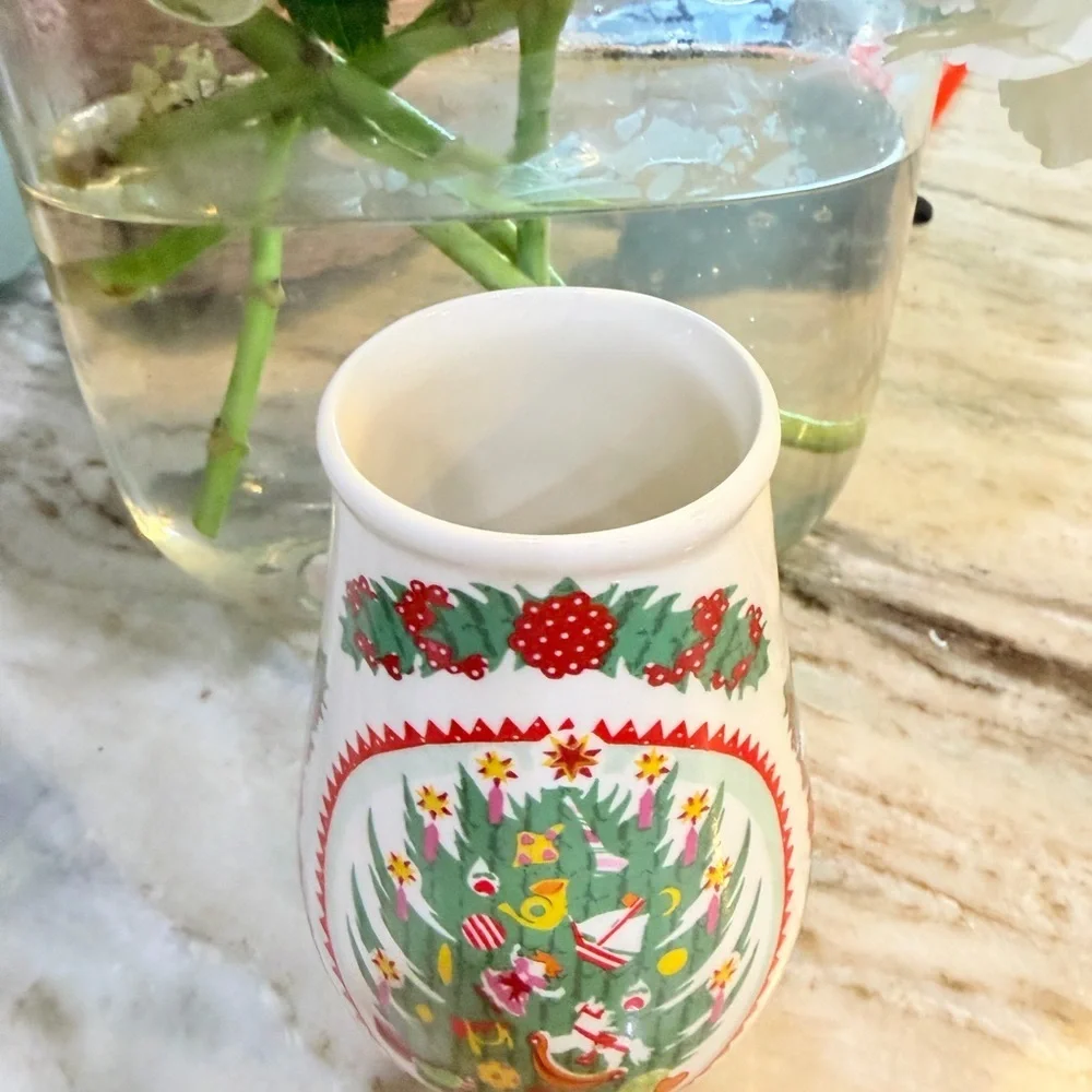 Vintage 1983 Portmeirion Spirit Of Christmas Vase By Susan Williams-Ellis